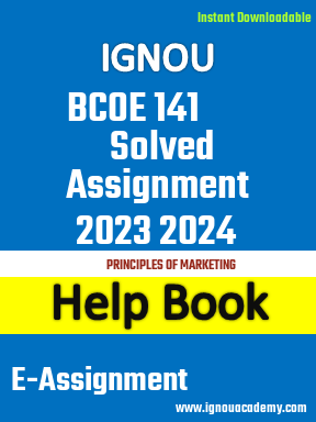 IGNOU BCOE 141 Solved Assignment 2023 2024
